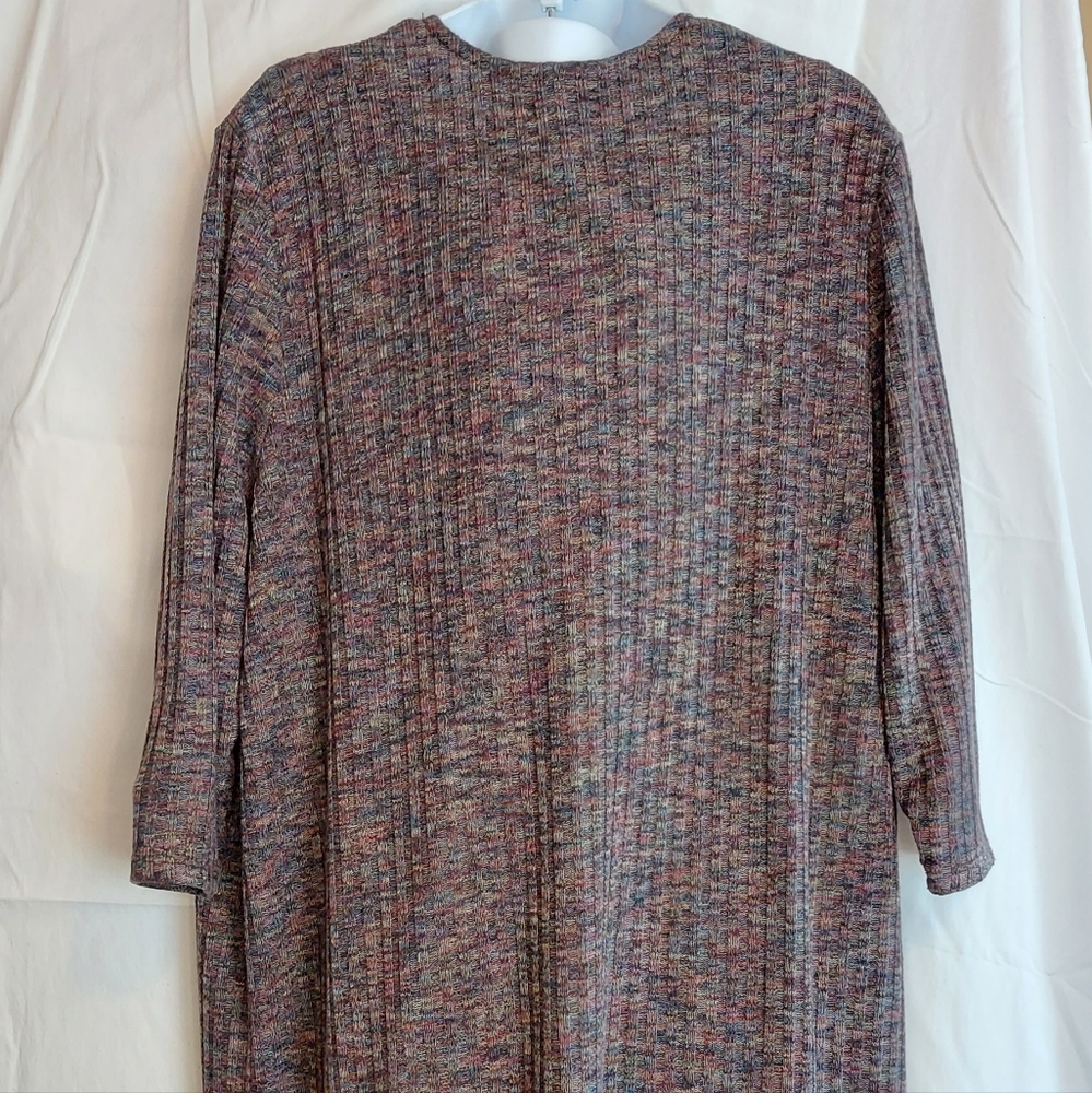 Lane Bryant Gray Multi Duster Cardigan 18 20 2X - Picture 4 of 7